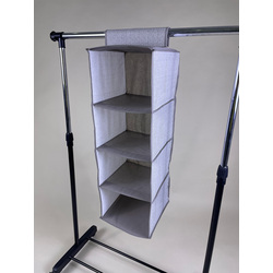 JAPANHOME Fabric Storage Hanging Shelves 4-Tier