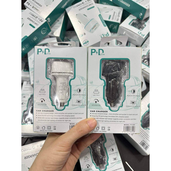 EP90-កន្ទុយបារីឡាន និងម៉ូតូ PD 20W+1USB