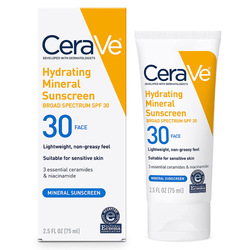 CeraVe Hydrating Mineral Sunscreen Broad Spectrum SPF30 Face 75ml
