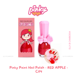 Pinky Paint Nail Polish - RED APPLE - C04