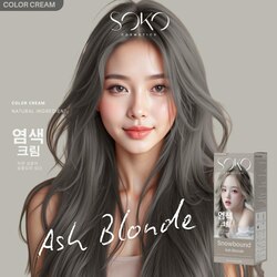 SOKO Color Hair Cream/គ្រីមប្តូរពណ៌សក់-Snowbound (Ash Blonde)