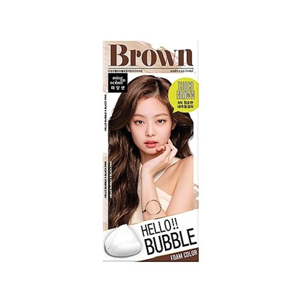 ថ្នាំកក់ប្តូរពណ៌ MISE EN SCENE Hello Bubble Brown