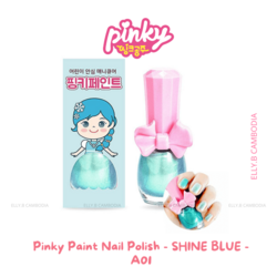 Pinky Paint Nail Polish - SHINE BLUE - A01