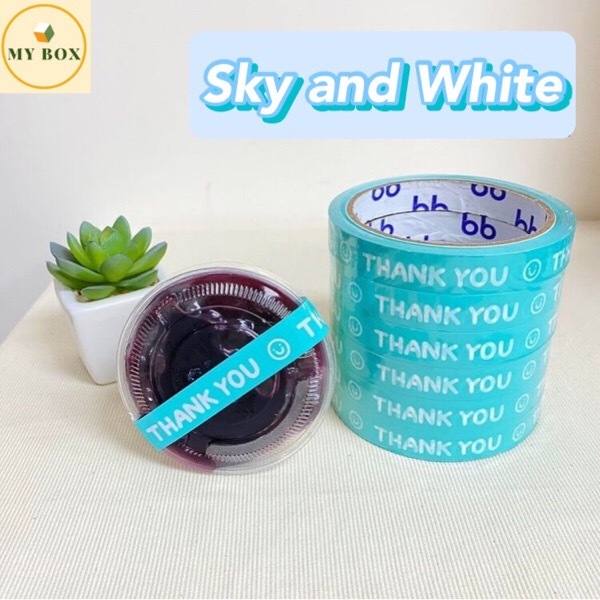 #TP17 Thank You Tape (Size Mini) Baby Blue 50cm - 1PC