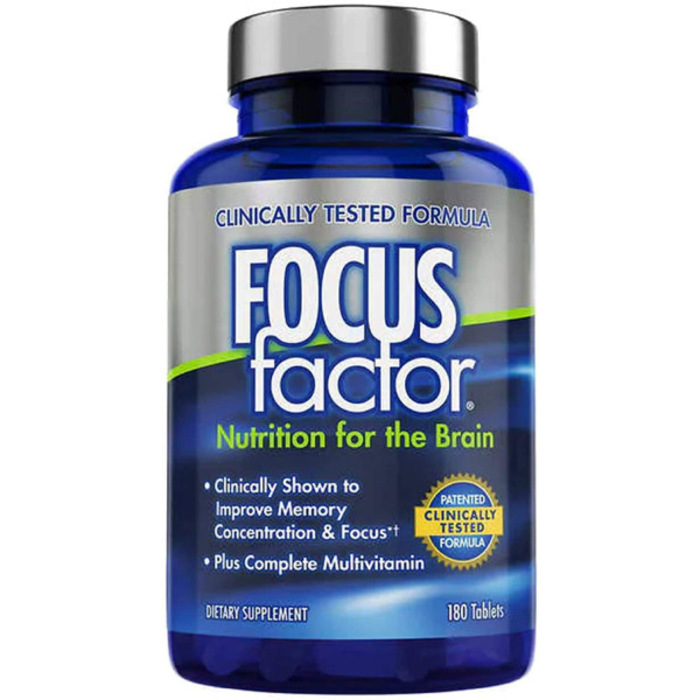 FOCUS factor Nutrition for the Brain 180 tablets.