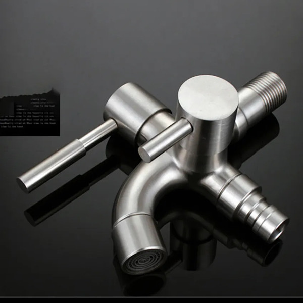 304 Stainless Steel Double Duo Faucet