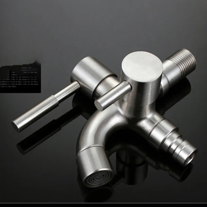 304 Stainless Steel Double Duo Faucet