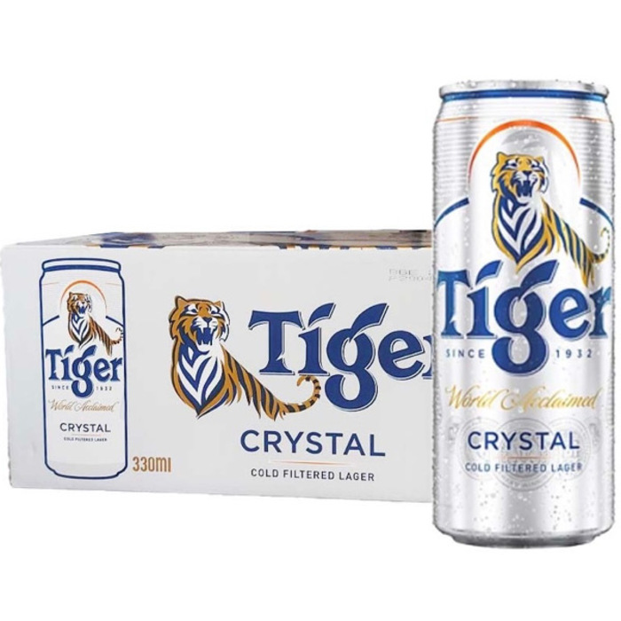 Tiger Crystal Beer (New) Can 330ml - 1case