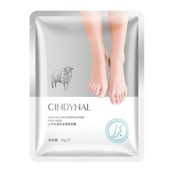 Cindynal Goat Milk Exfoliating Foot Mask (ម៉ាសជើងជម្រុះកោសិក&ឲ្យសរលោង)-3ea