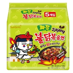មី Samyang Buldak រសជាតិហឹរសាច់មាន់ Jjajang 