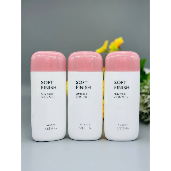 3PCS - MISSHA Soft Finish Sun Milk SPF50+ PA+++