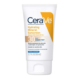 CeraVe Hydrating Mineral Sunscreen BROAD SPECTRUM SPF30 Face Sheer Tint 50ml
