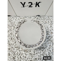 Silver Link Byzantine Chain Bracelet