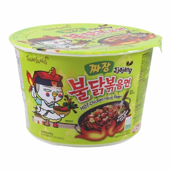 មីកំប៉ុង Samyang Buldak រសជាតិហឹរសាច់មាន់ Jjajang