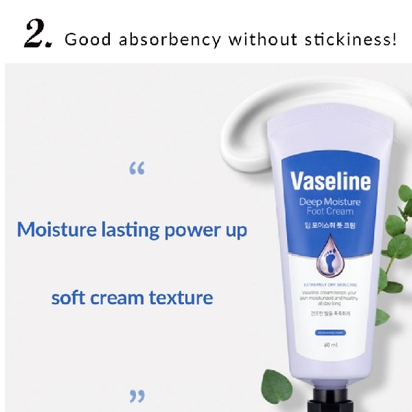 Vaseline Deep Moisture Foot Cream/ គ្រីមលាបជើង