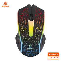 JEQANG Gaming Mouse RGB LED Lights Black 1 Piece