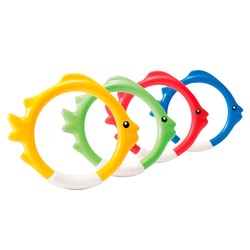 UNDERWATER FISH RINGS,  AGES 6+, 4 COLORS