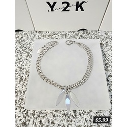 Silver Leaf Pendant Bracelet