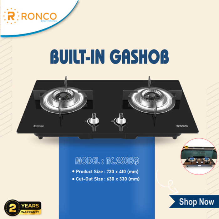 Built-in gas hob