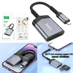 Converter OTG iPhone to Card Reader 2in1 HOCO UA25 9794