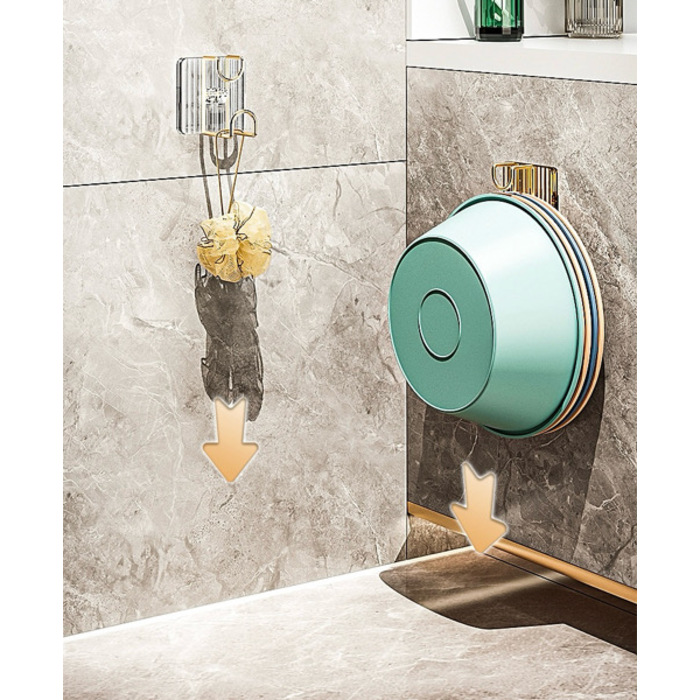 2PCS Washbasin Storage Hooks - Random Color