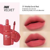 Peripera Ink Velvet - #21 Vitality Coral Red