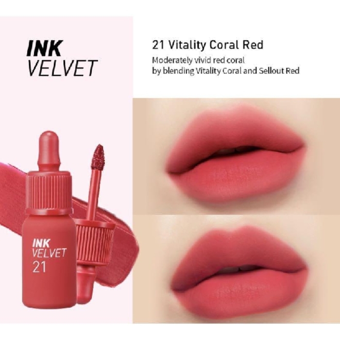 Peripera Ink Velvet - #21 Vitality Coral Red