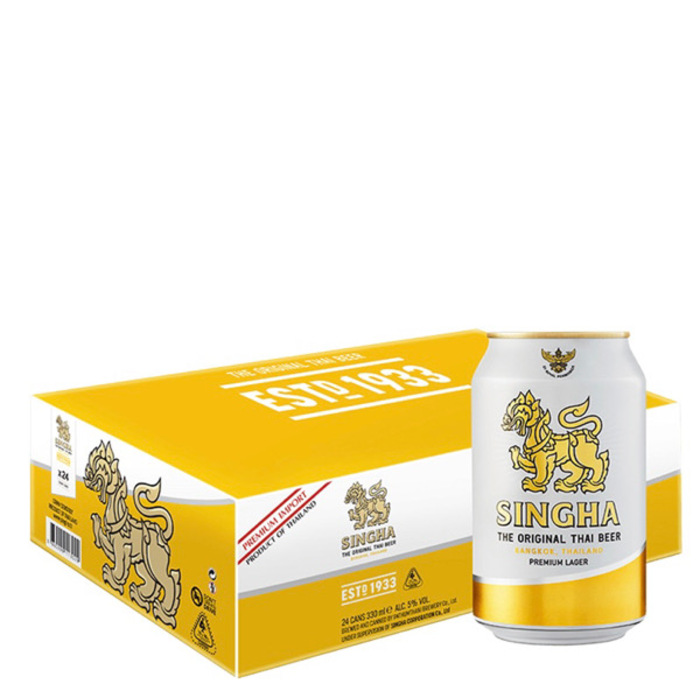 SINGHA Beer Can - 1 Case 