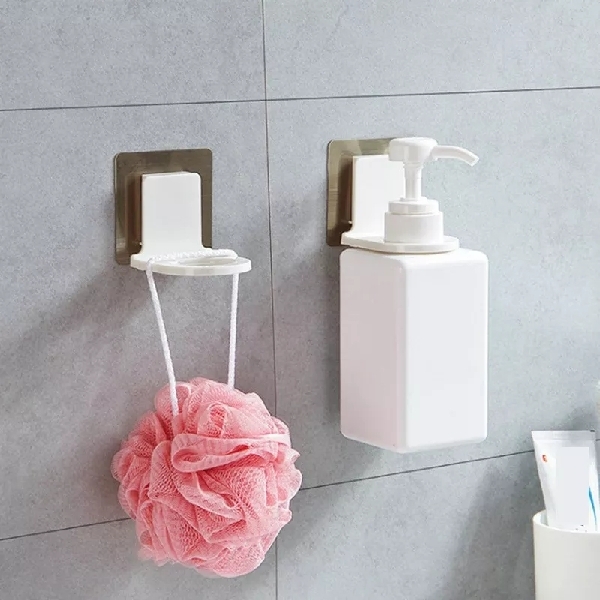 Rustproof Wall Mounted Sticky Shampoo Organizer Hook