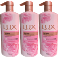 LUX Soft Rose 500ml - 3 Bottles 