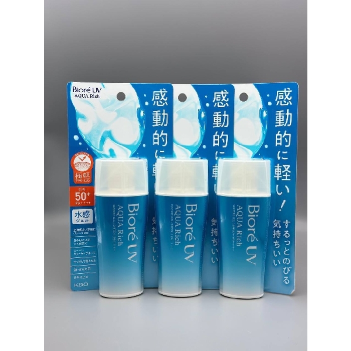 3PCS - Kao: Biore UV Aqua Rich Watery Gel SPF50+ PA++++