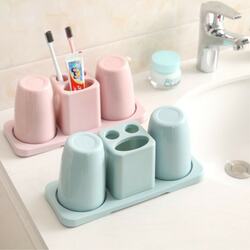 Toothbrush Toothpaste Holder Set