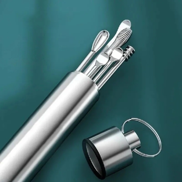 9PCS Ear Wax Pickers Stainless Steel