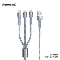 Cable Charger 3in1 REMAX RC-124th 3.1A (iP+Micro+Type-C) 9961