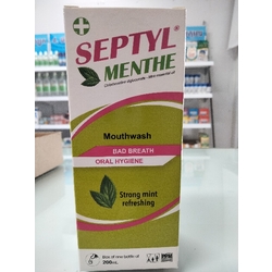 SEPTYL MENTHE Mouthwash Bad Breath Oral Hygiene Strong Mint Refreshing 200ml