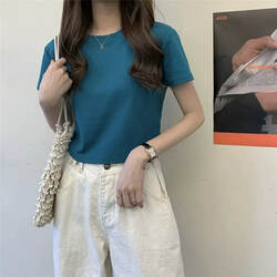 White Short-Sleeve T-Shirt for Women, Summer 2023