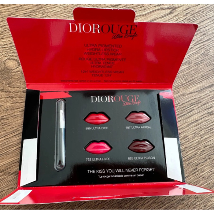 ROUGE DIOR Ultra Rouge Ultra Pigmented Hydra Lipstick 4 Shades Sample