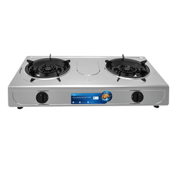 Midea Gas Stove Double Head Stainless Steel Body