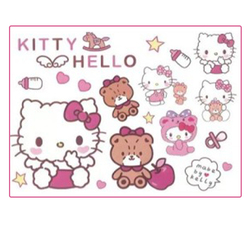 Hello Kitty Cortoon Sticker Cute Lovely Baby pink/1pc