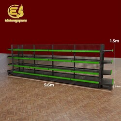 ឈុតកណ្តាលហាង (L1 + T4+L1) -សញ្ញាក្បាលនាគ-​ (ខ្នងសំណាញ់​)5.6m * 0.8m * 1.5m 4 Layers