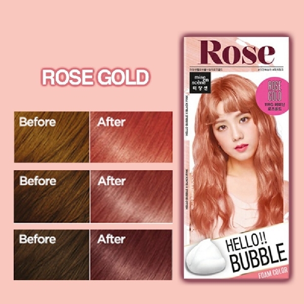 ថ្នាំកក់ប្តូរពណ៌ MISE EN SCENE Hello Bubble Rose