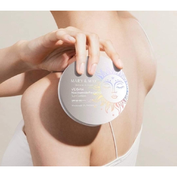 MARY&MAY Vegan Niacinamide Panthenol Sun Cushion SPF50+ PA++++