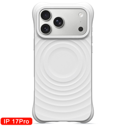 iPhone Featuring a Wavy Design With Magnetic Attachment Case 17/18 Pro/Light Grey