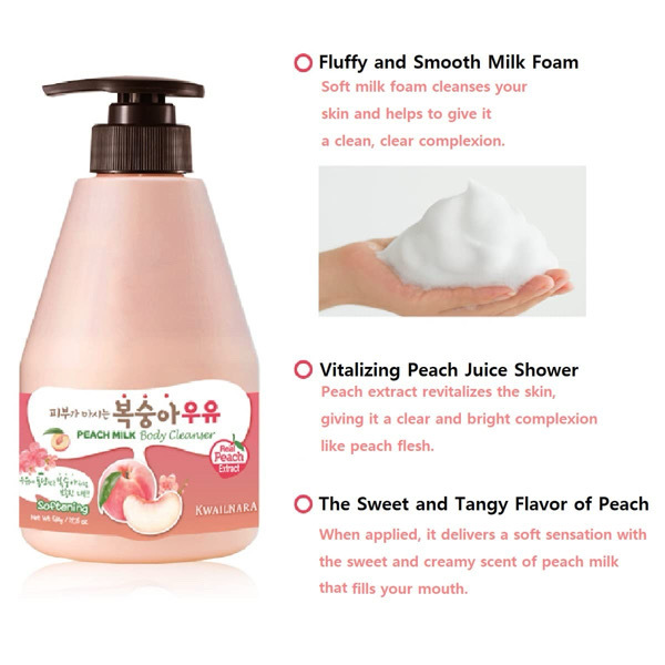 WELCOS KWAILNARA Peach Milk Body Cleanser