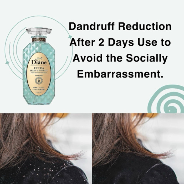 [Moist Diane] EXTRA FRESH & HYDRATE Organic Argan Oil & Feather Keratin Shampoo and Treatment 