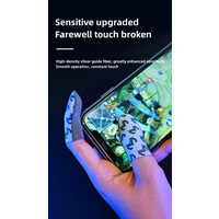 MEMO FS02 Silver Fiber Finger Sleeve Gaming - Silver Size 2