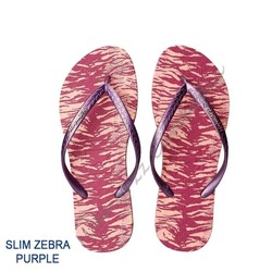 Hotmarzz Slim Zebra Purple Flip Flop