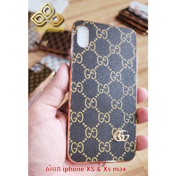 សំបកទូរសព្ទ LV & GC គែមជ្រុង iPhone XS Max