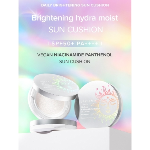 MARY&MAY Vegan Niacinamide Panthenol Sun Cushion SPF50+ PA++++