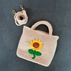 Handmade Crochet Sunflower Bag
